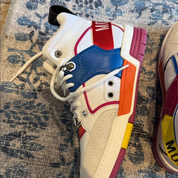 Amazing deal! Brand new- Moschino White, Red, and Yellow Sneakers- never worn - Picture 2 of 10